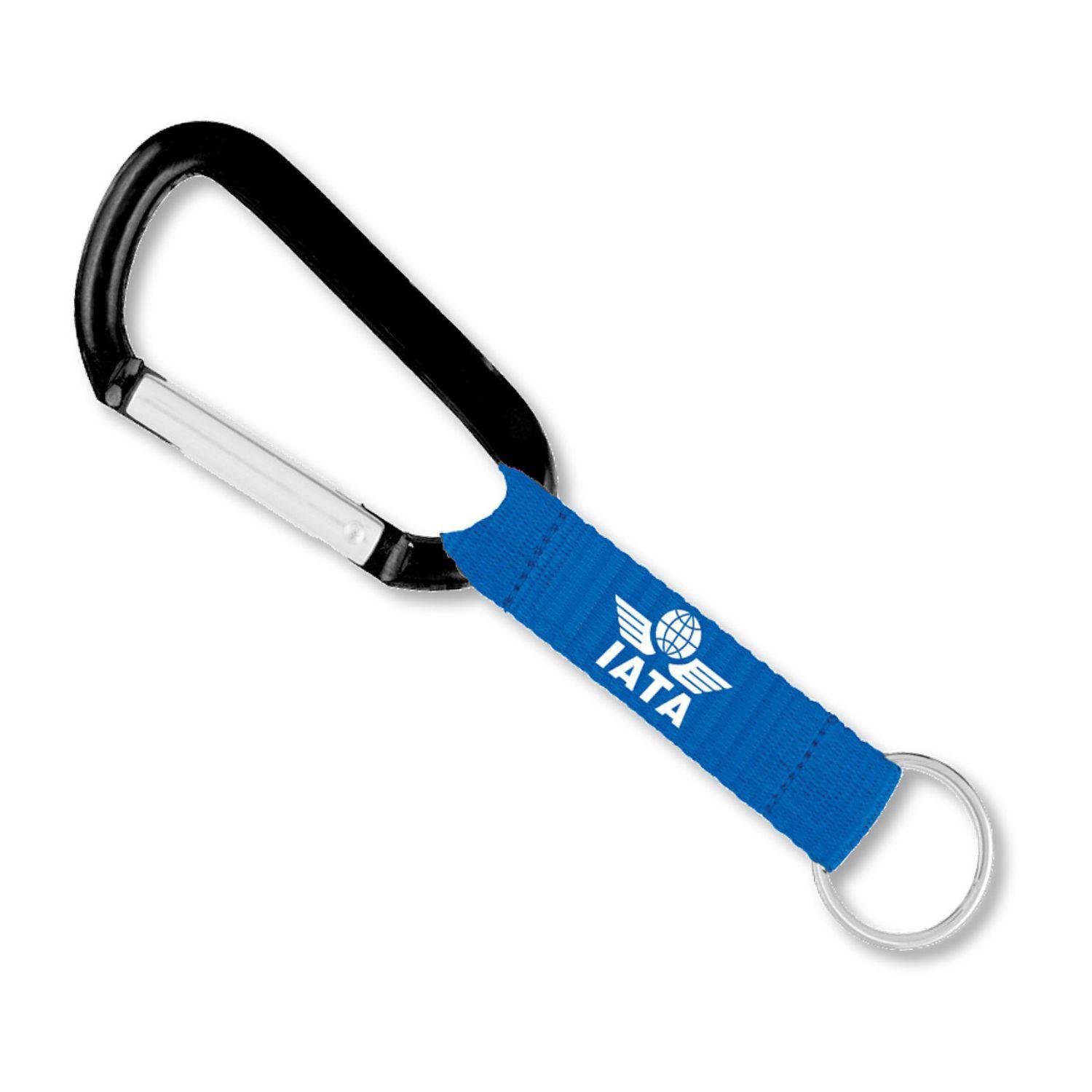 LPPC-LAN_CB58__93174-1 3/4" Carabiner Keychain Pocket Lanyards w/ Keyring - Image 1
