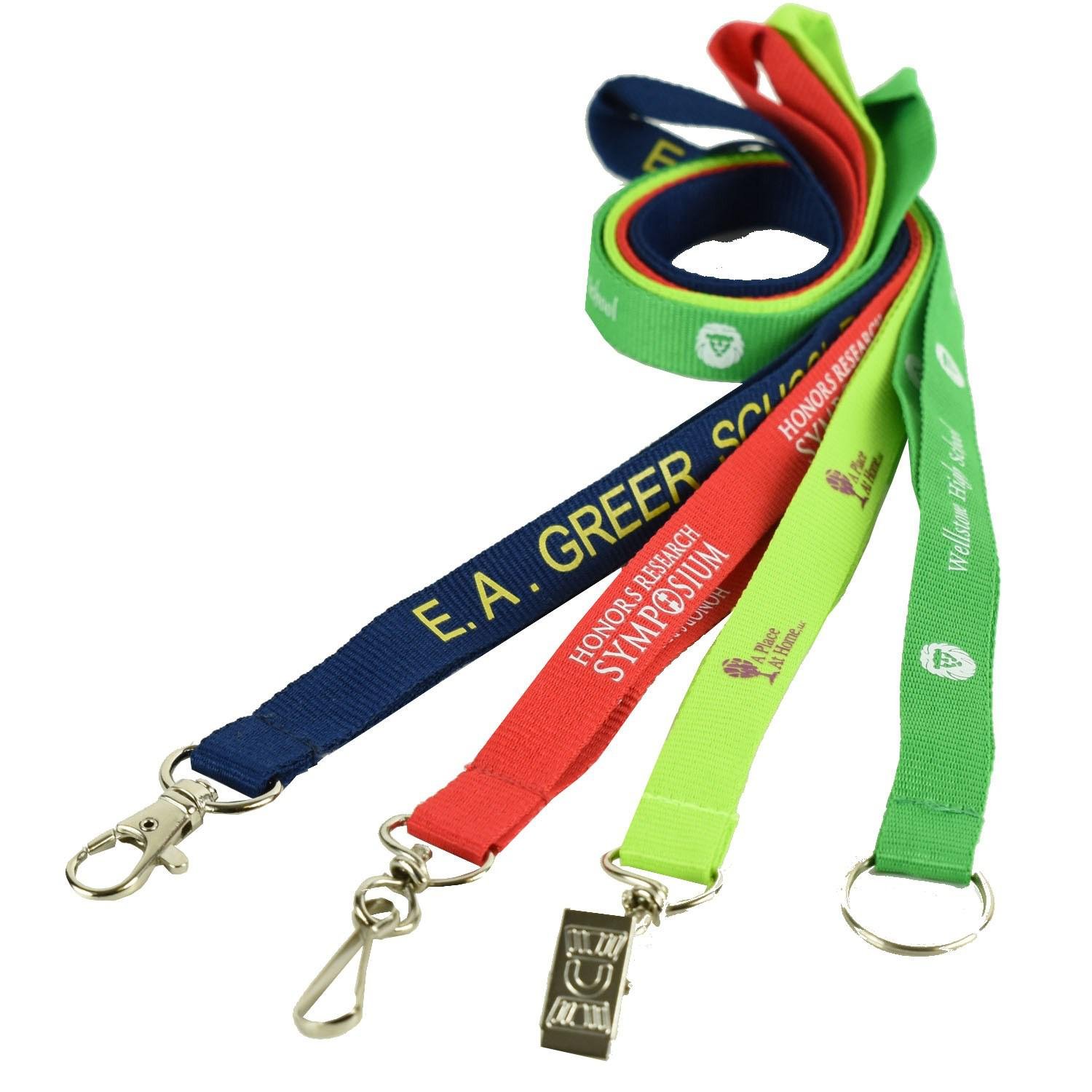 LPY58Yellow 5/8" Polyester Lanyard - Image 1