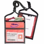 NYLON TWO TONE POUCH WITH FRONT ZIPPER POCKET