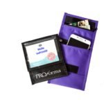 NYLON TWO TONE FRONT FLAP POCKET NECK WALLET WITH SIX POCKETS