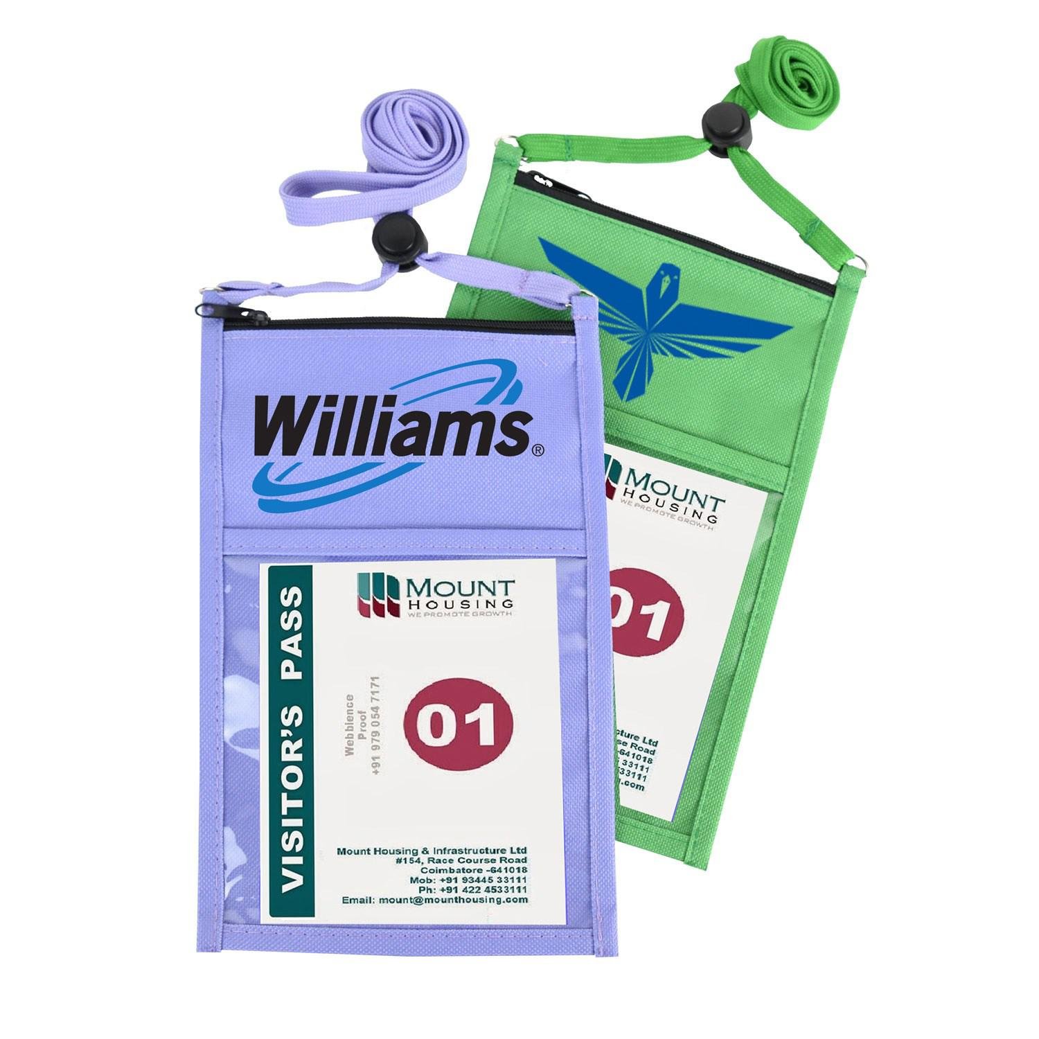 NWPL11 POLYESTER LARGE DOUBLE POUCH NECK WALLET - Image 1