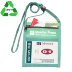 Polyester RPET Recycled Pouch With Front Zipper Pocket