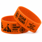 1" Debossed Color Filled Wristband