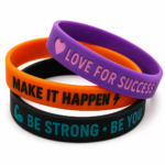 3/4" Debosseded Color Filled Wristband