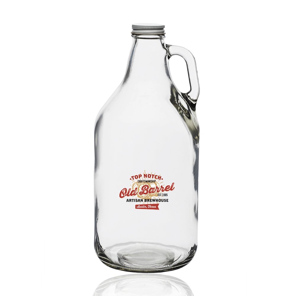 CLEAR-328266-363413-clear-zoom 64 oz. Clear Glass Beer Growlers - Image 1
