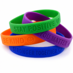 1/2" Debossed Silicone Wristband