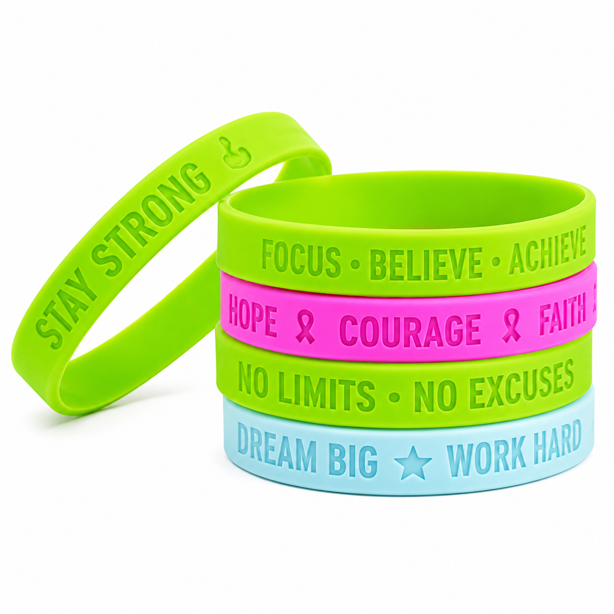 DW34 3/4"-Debossed Wristband - Image 1