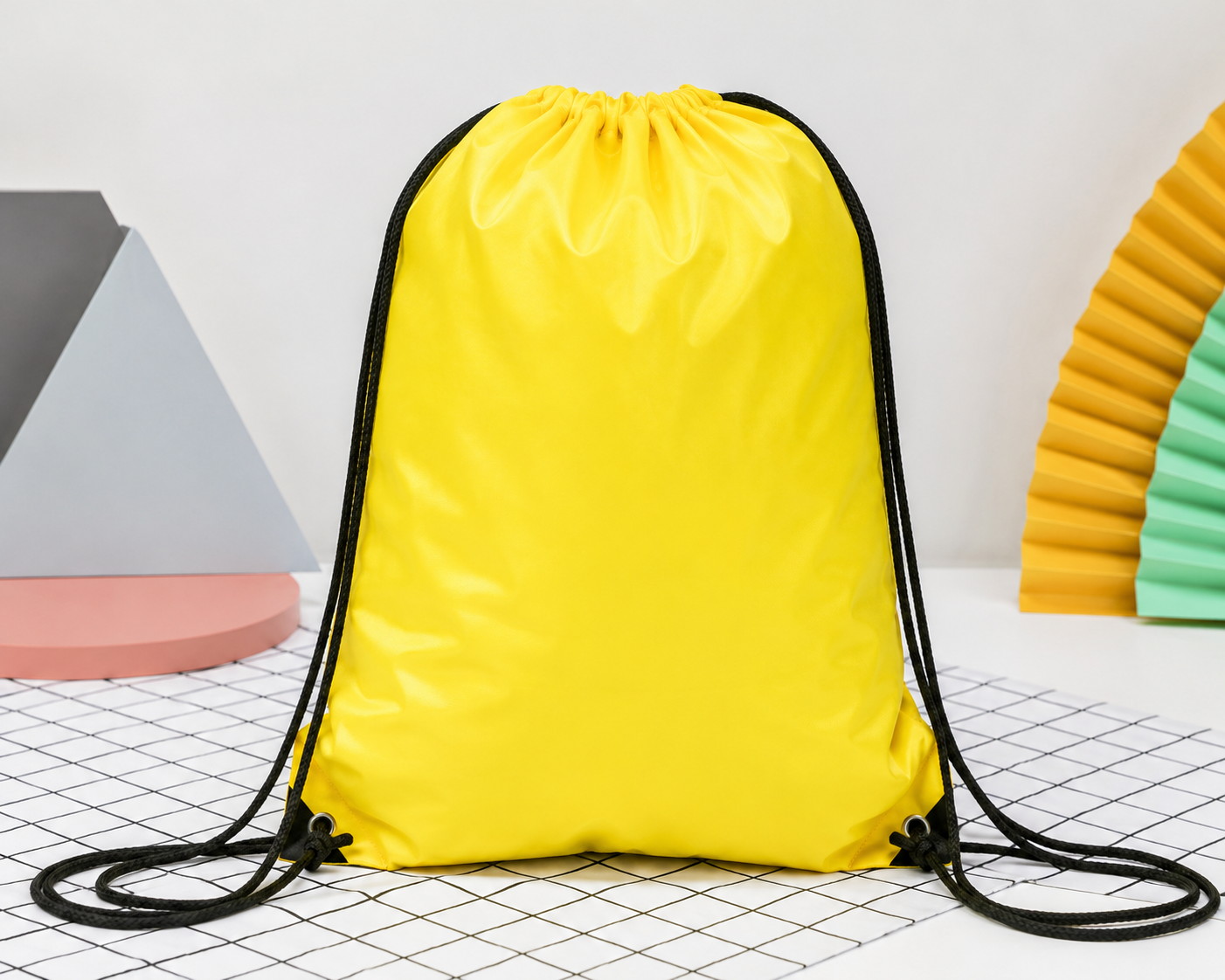 FDB05SP Single color Screen printing Drawstring bag-football fabric - Image 1