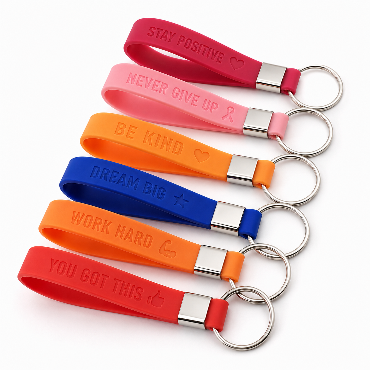 KT06 1/2"-Silicone Debossed Key Tag - Image 1