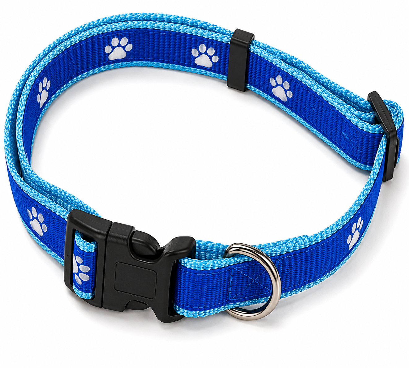 PL11 Two-layer woven collar w/ Buckle Release - Image 1