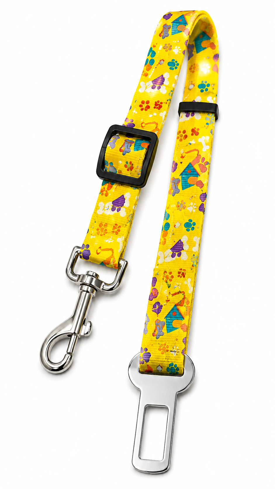 PL13 Adjustable Pet Safety Sublimation Seatbelt Leash - Image 1