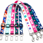 Adjustable Pet Safety Sublimation Seatbelt Leash