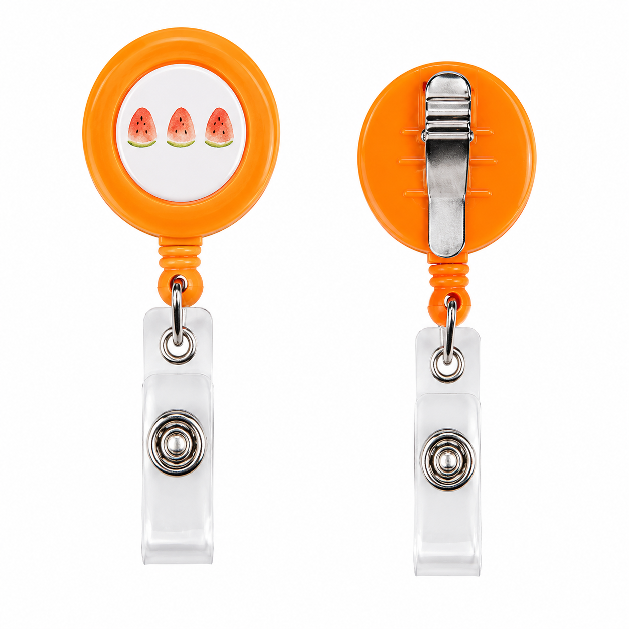 RBR 02 Round badge reel with Non-swivel Alligator Clip - Image 1