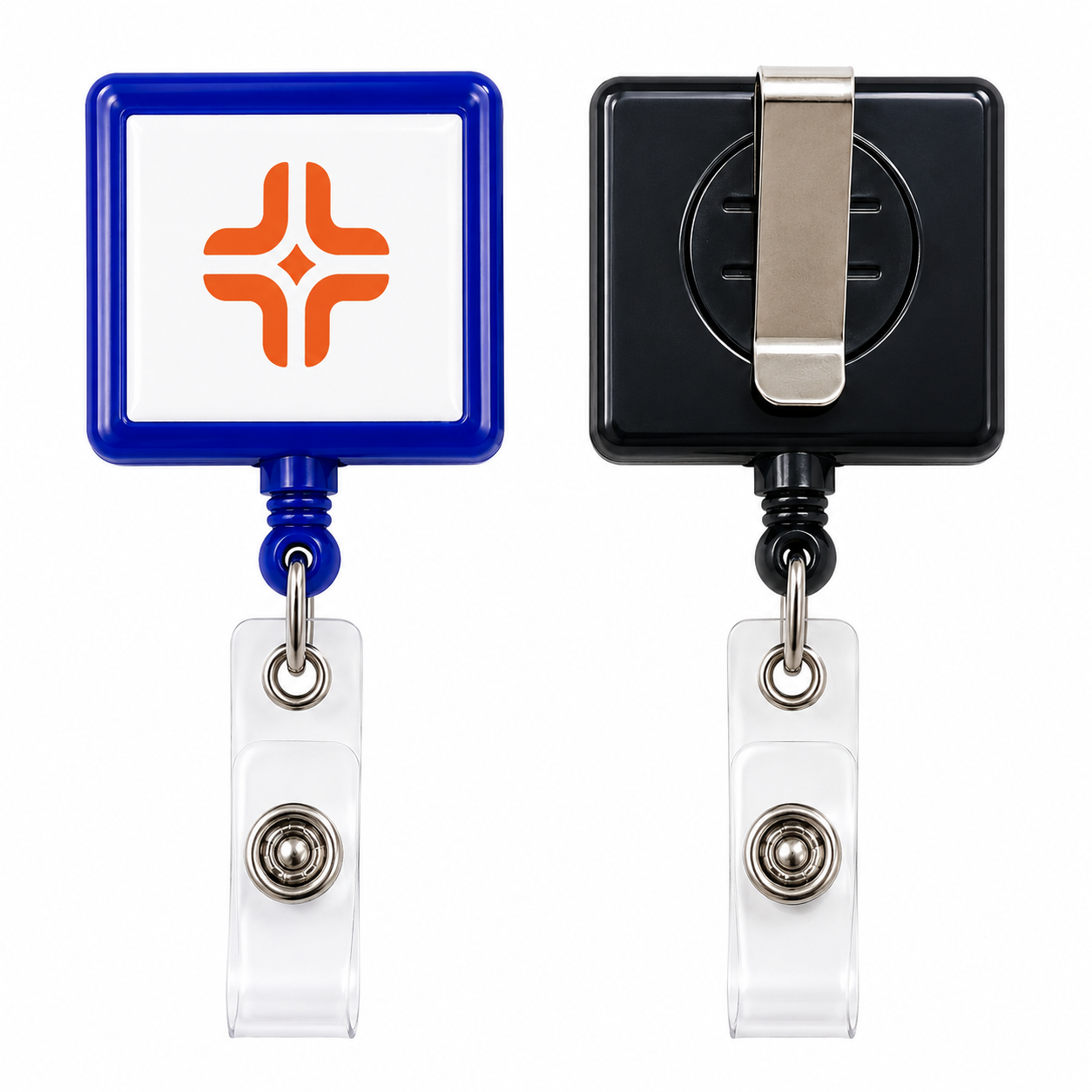 RBR 10 Rectangular badge reel with Stationary belt clip - Image 1