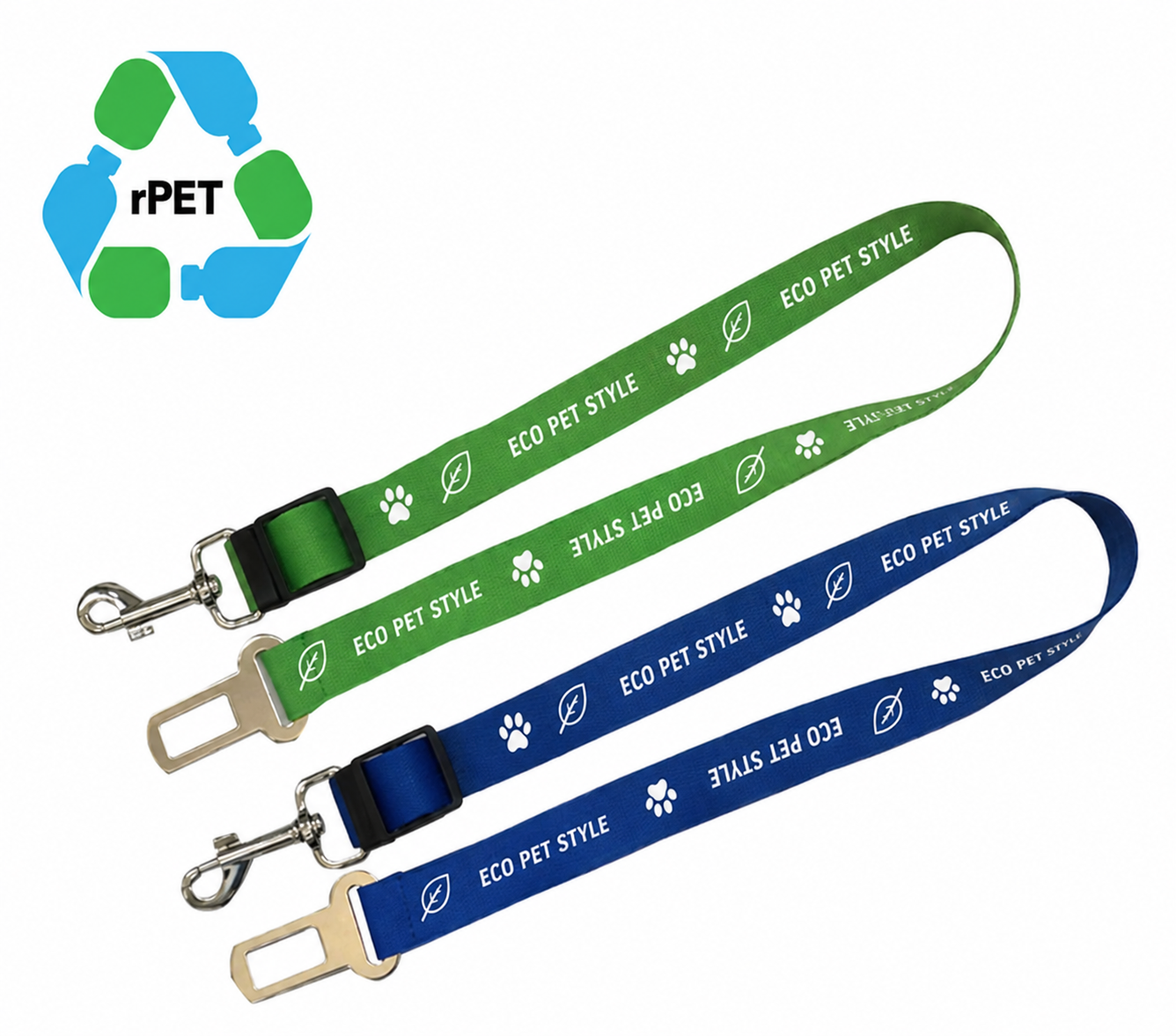 RPL09 RPET Eco-friendly Polyester Seatbelt Leash - Image 1