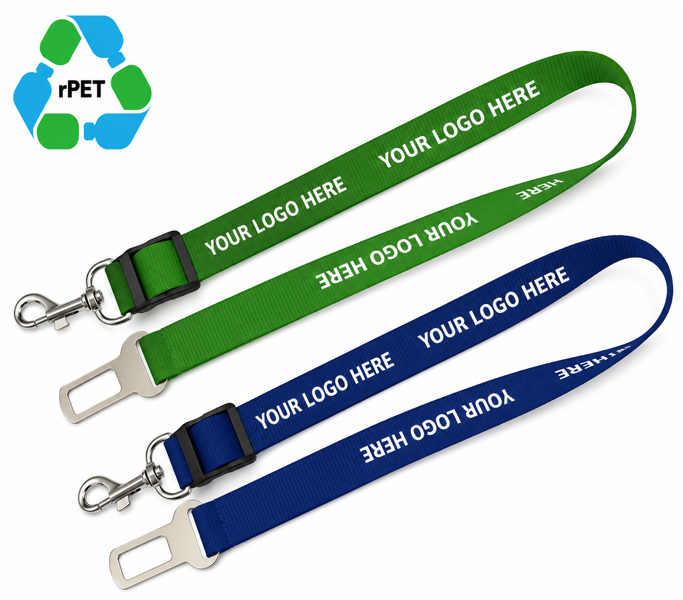 RPL12 RPET Eco-friendly Polyester Seatbelt Leash / 25MM - Image 1