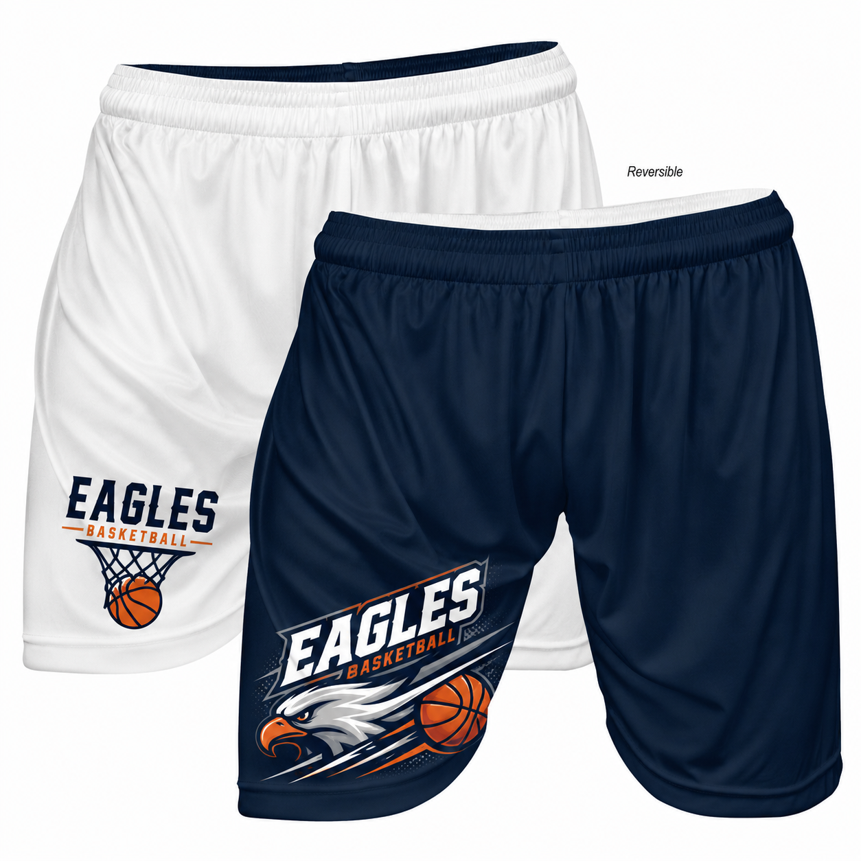 HPS001 Fully Sublimated Reversible Basketball Shorts - Image 1