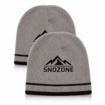 Acrylic Knit Beanies with Double Stripe