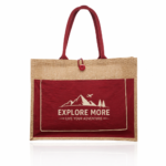 Cotton Pocket Jute Tote Bags