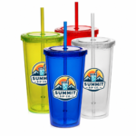 20 oz. Double Wall Acrylic Tumblers With Straws