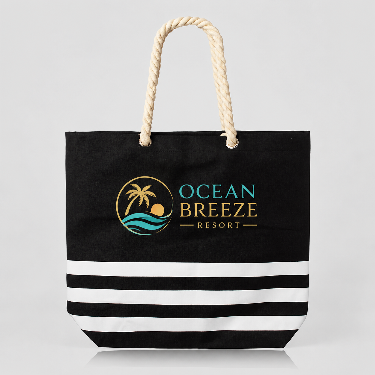 PCT01 Burnaby Rope Handle Canvas Tote Bag - Image 1